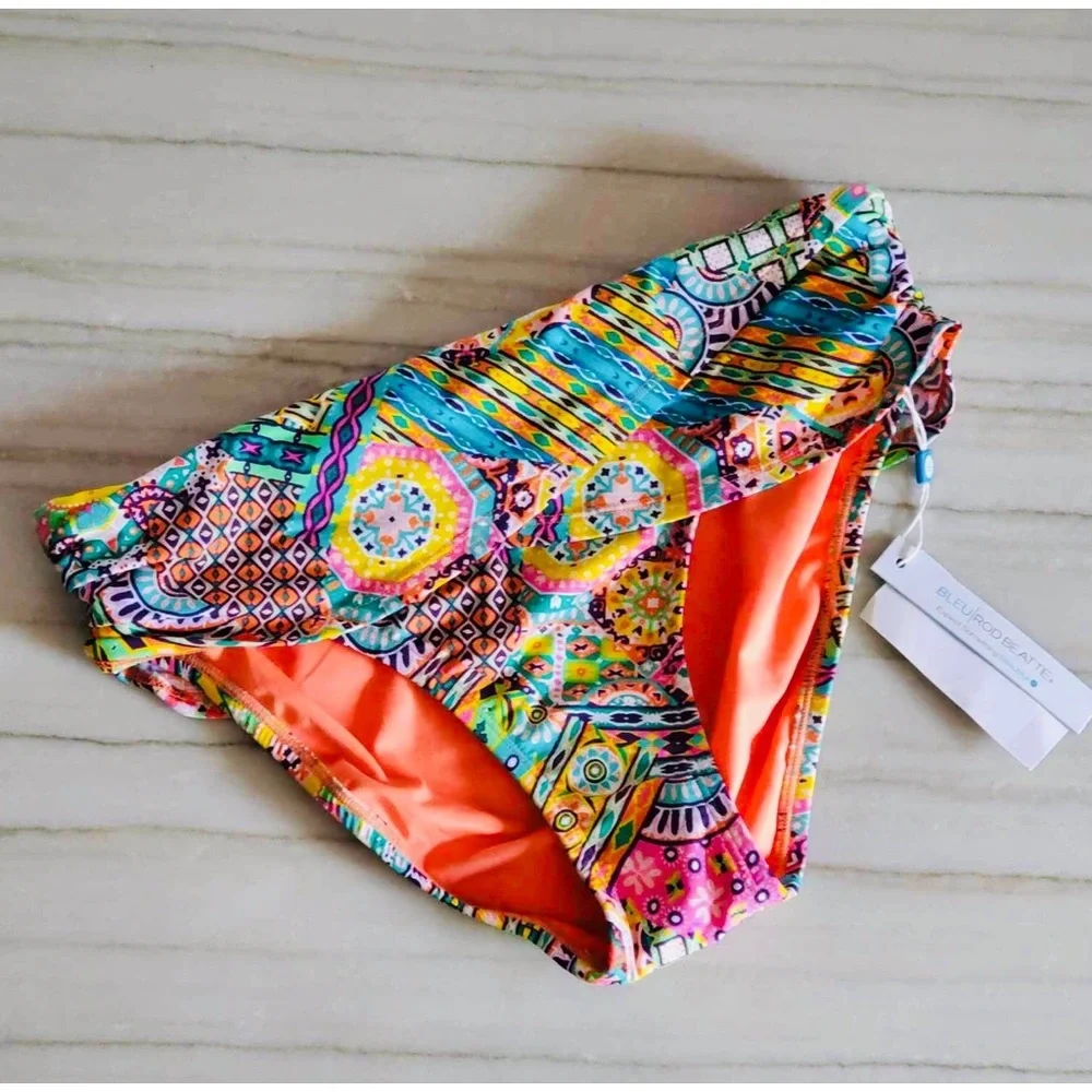 NWT Bleu Rod Beattie Seriously Sunny Sarong Bottom Set